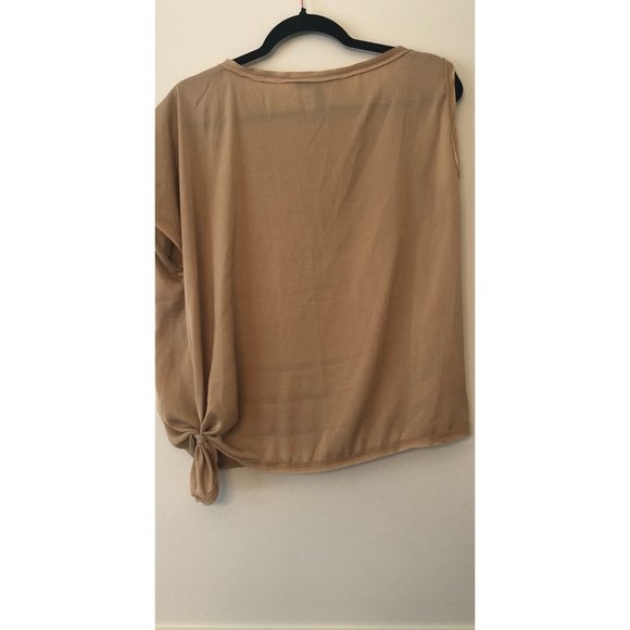 BCBGMaxAzria Short Sleeve Blouse in Tan Size XS - Picture 5 of 9